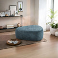 Ottoman rembourré en triangle arrondi de 43 po, grand pouf en tissu