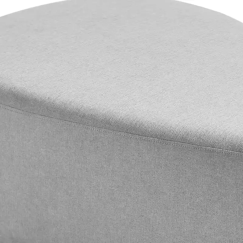 Ottoman rembourré en triangle arrondi de 43 po, grand pouf en tissu