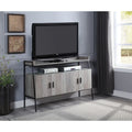 Meuble TV industriel de 132 cm avec étagère et pieds en métal
