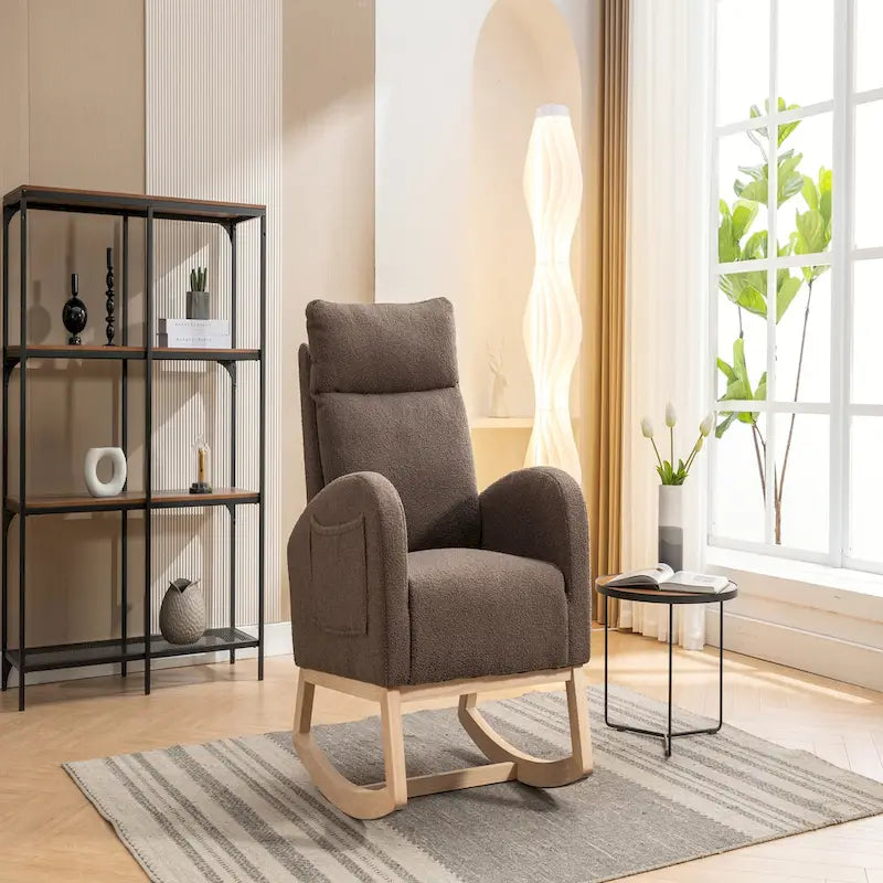 Fauteuil à bascule en tissu Eddy