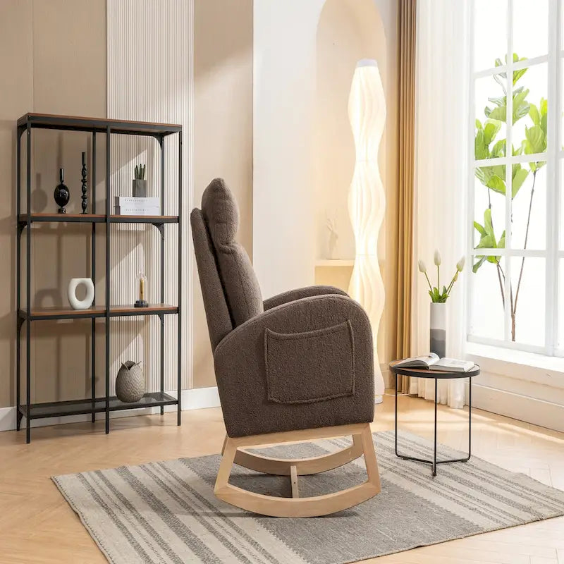 Fauteuil à bascule en tissu Eddy