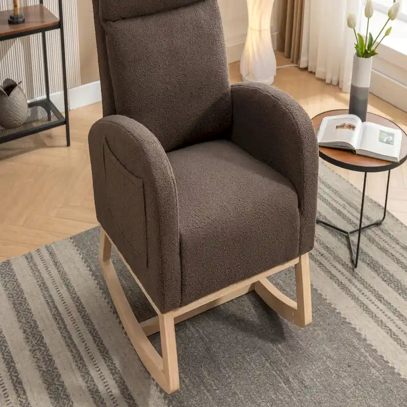 Fauteuil à bascule en tissu Eddy