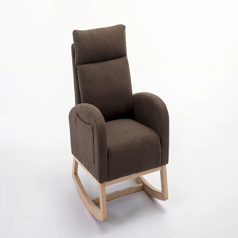 Fauteuil à bascule en tissu Eddy