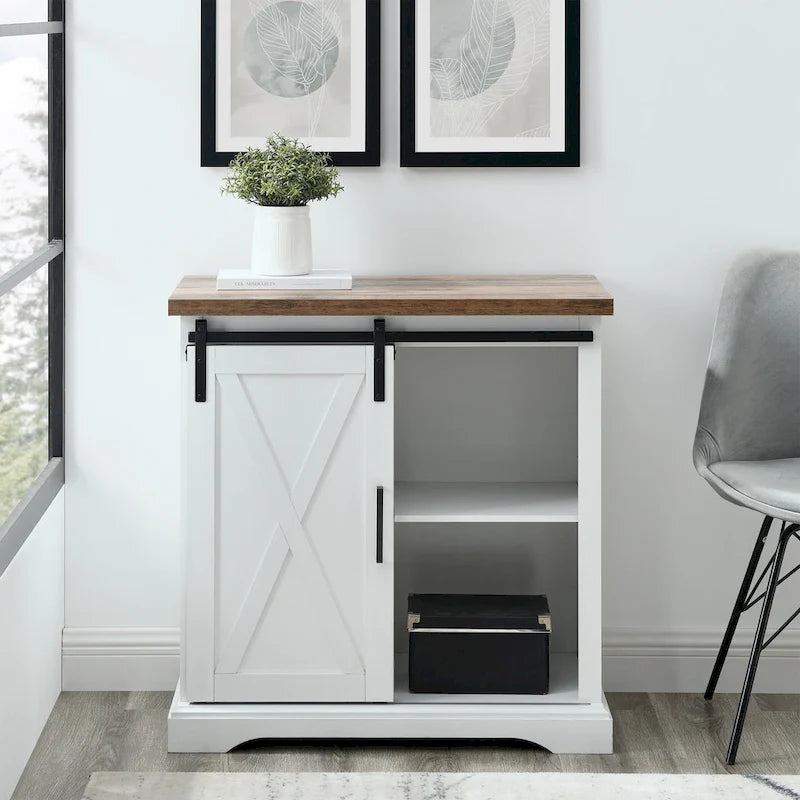Meuble de rangement à porte coulissante de 32 po