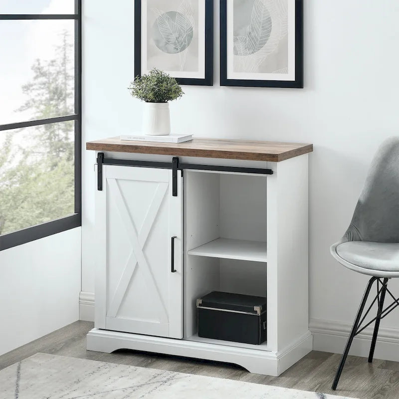 Meuble de rangement à porte coulissante de 32 po