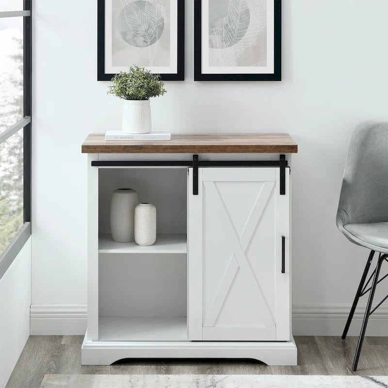 Meuble de rangement à porte coulissante de 32 po