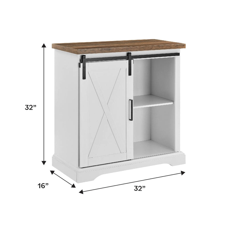 Meuble de rangement à porte coulissante de 32 po
