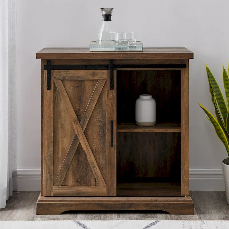 Meuble de rangement à porte coulissante de 32 po