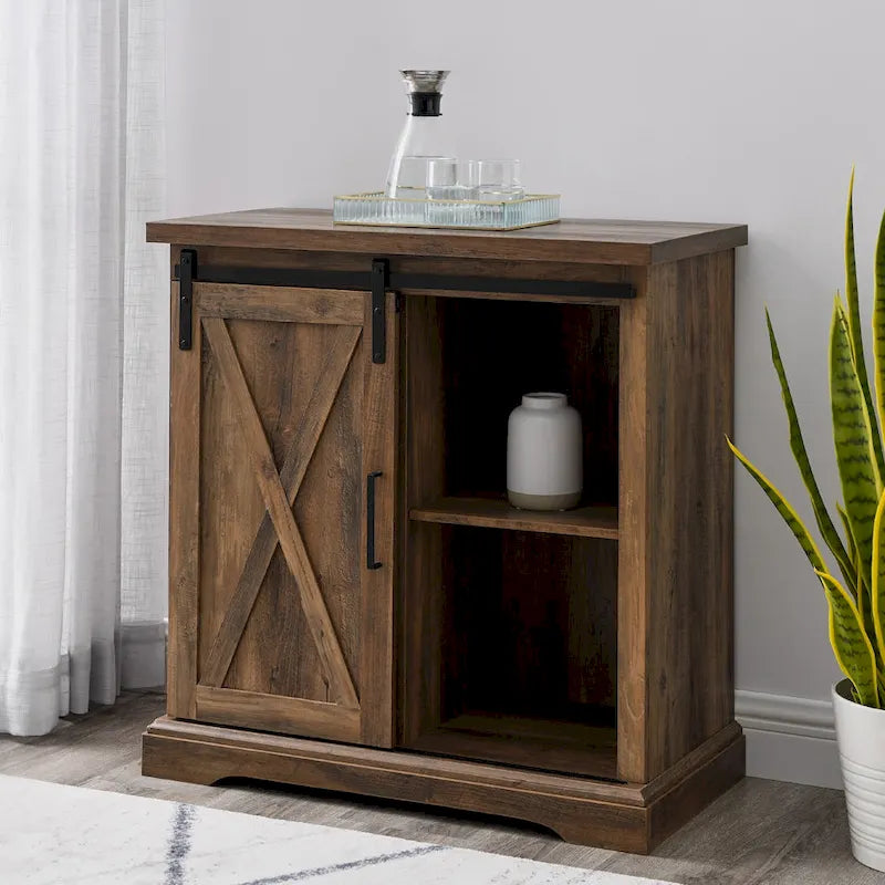 Meuble de rangement à porte coulissante de 32 po