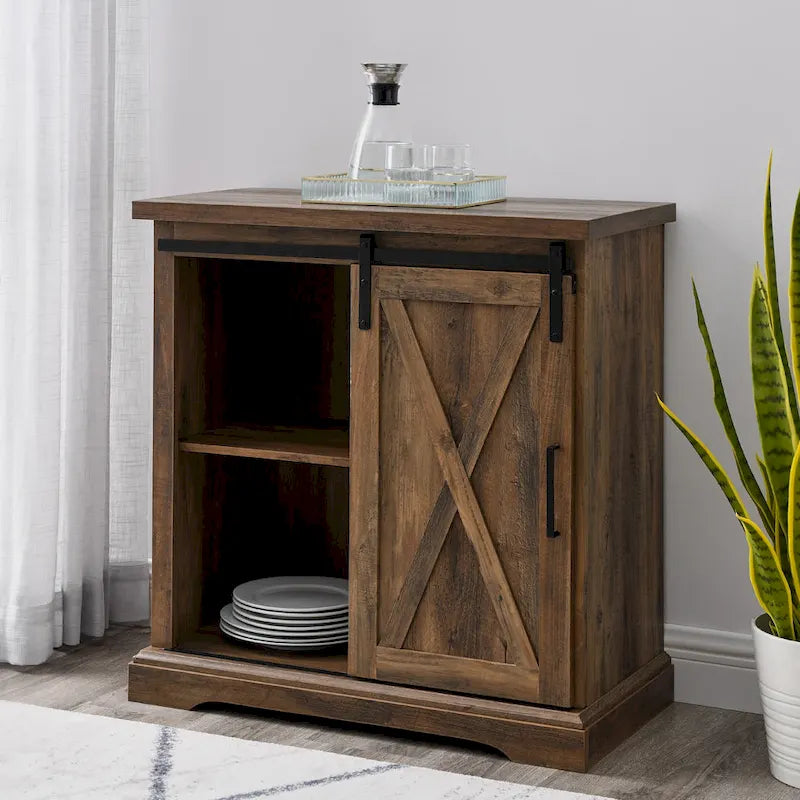 Meuble de rangement à porte coulissante de 32 po