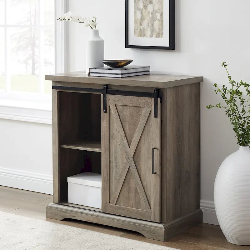 Meuble de rangement à porte coulissante de 32 po