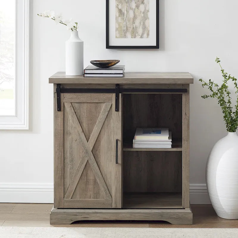 Meuble de rangement à porte coulissante de 32 po