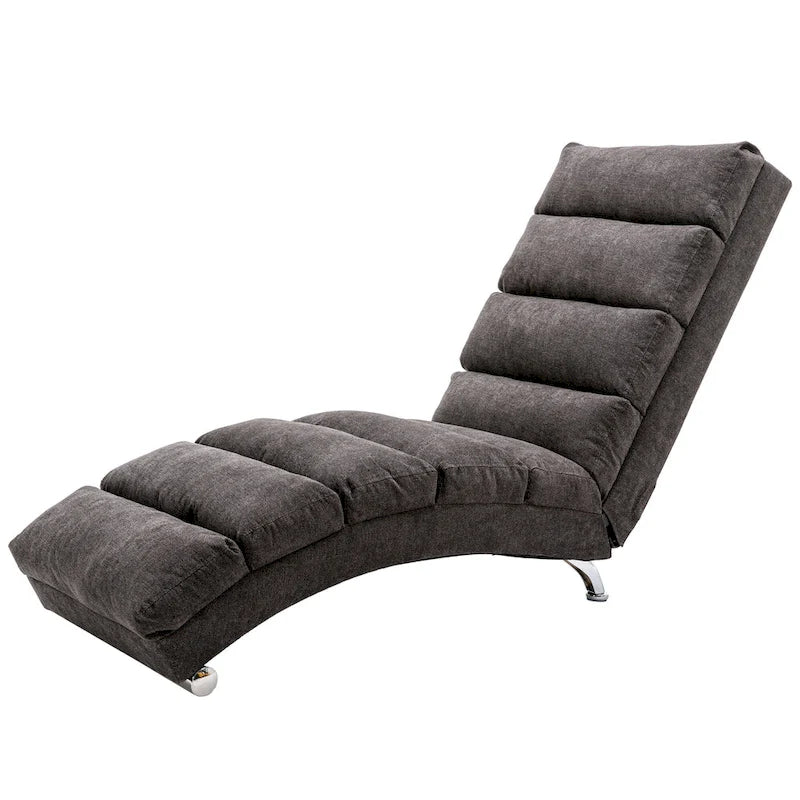 Chaise longue en lin pour intérieur, longue banquette moderne pour bureau ou salon