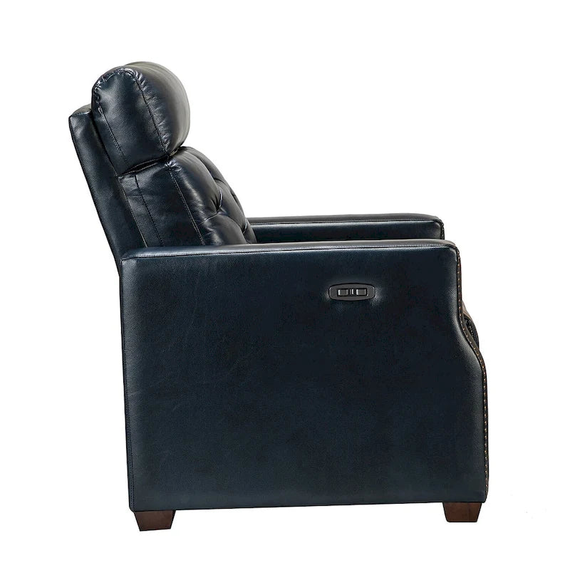 Fauteuil inclinable électrique en cuir véritable de 31,50 po avec port USB