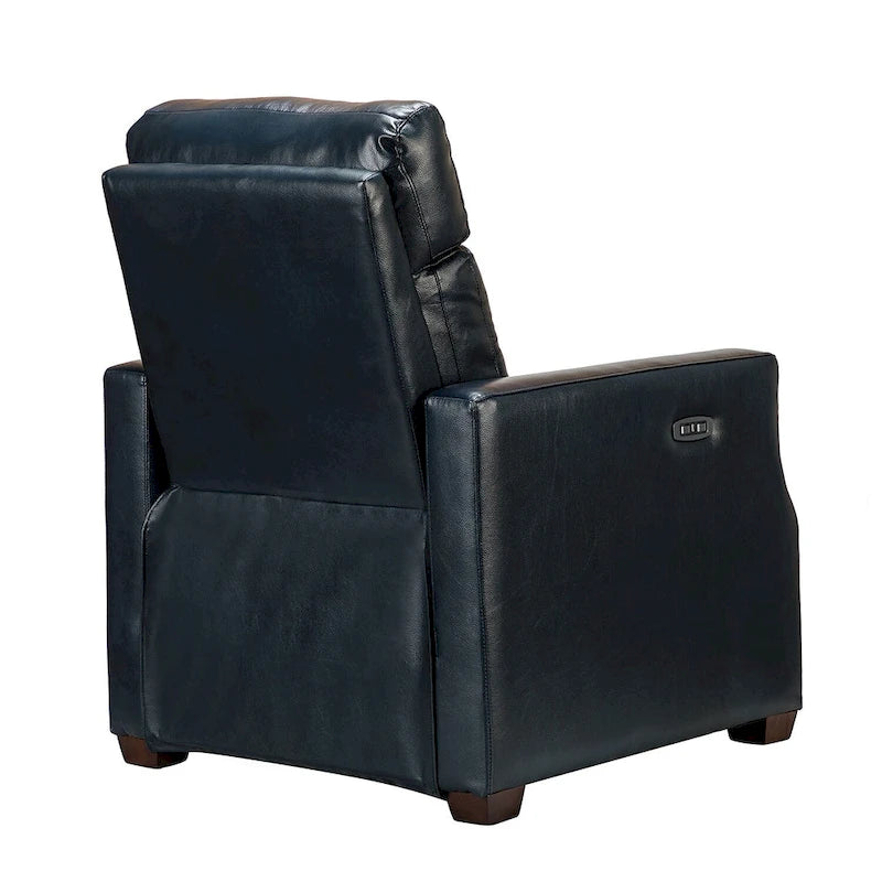 Fauteuil inclinable électrique en cuir véritable de 31,50 po avec port USB
