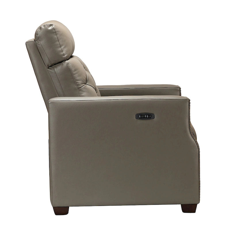 Fauteuil inclinable électrique en cuir véritable de 31,50 po avec port USB
