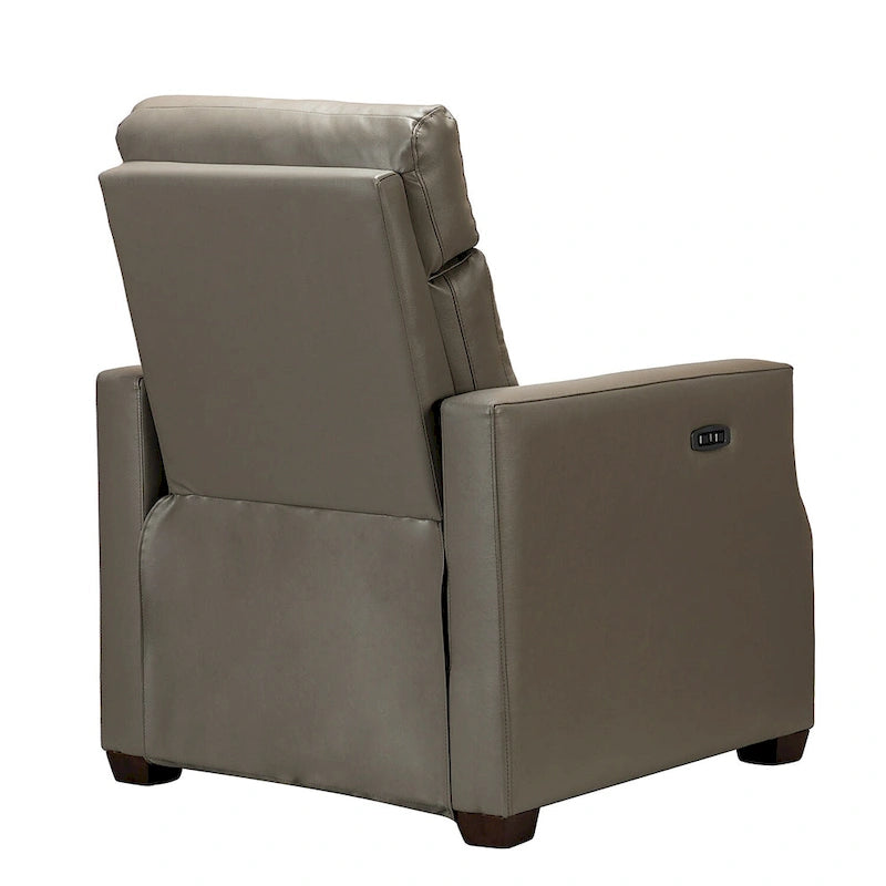 Fauteuil inclinable électrique en cuir véritable de 31,50 po avec port USB