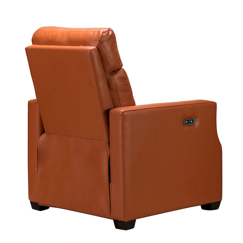 Fauteuil inclinable électrique en cuir véritable de 31,50 po avec port USB