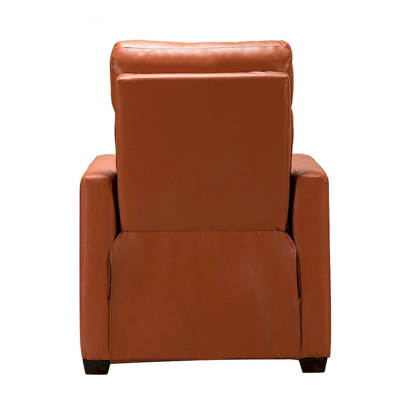 Fauteuil inclinable électrique en cuir véritable de 31,50 po avec port USB
