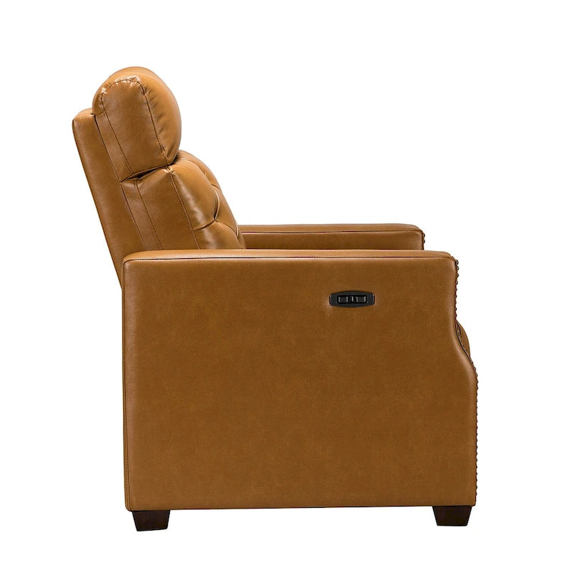 Fauteuil inclinable électrique en cuir véritable de 31,50 po avec port USB