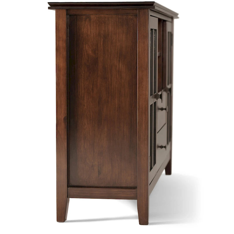 Meuble TV multimédia en bois massif de 53 po