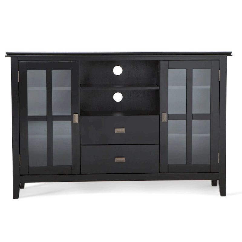 Meuble TV multimédia en bois massif de 53 po