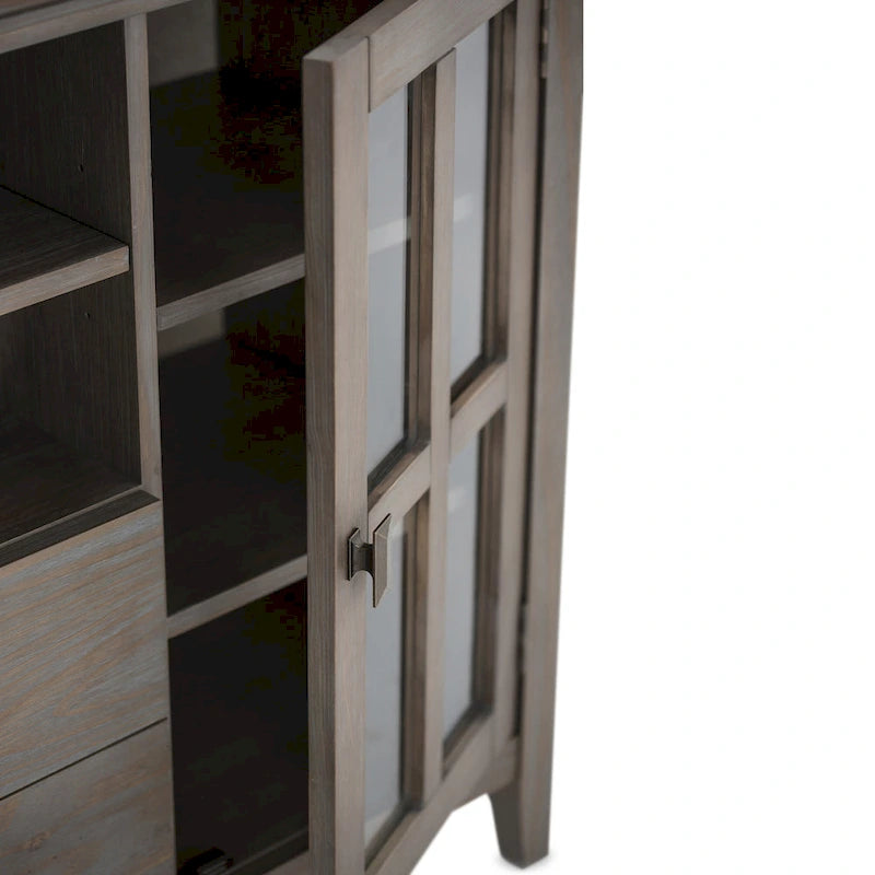 Meuble TV multimédia en bois massif de 53 po