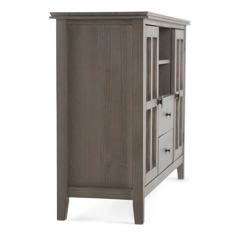 Meuble TV multimédia en bois massif de 53 po