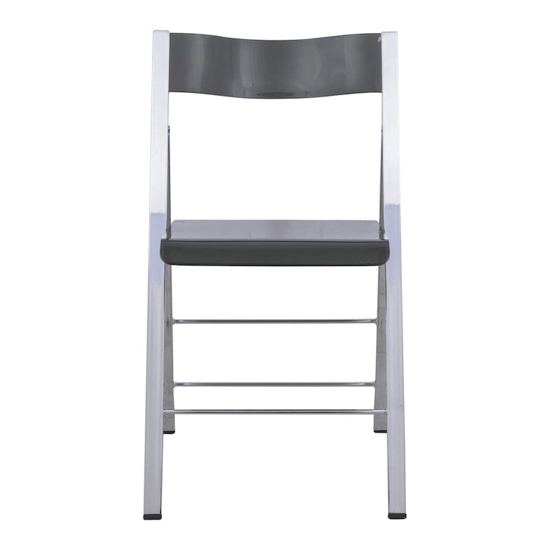 Chaise de salle à manger pliable moderne en acrylique avec structure chromée