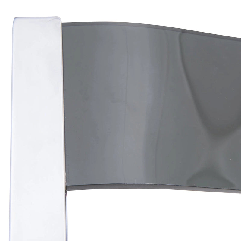 Chaise de salle à manger pliable moderne en acrylique avec structure chromée