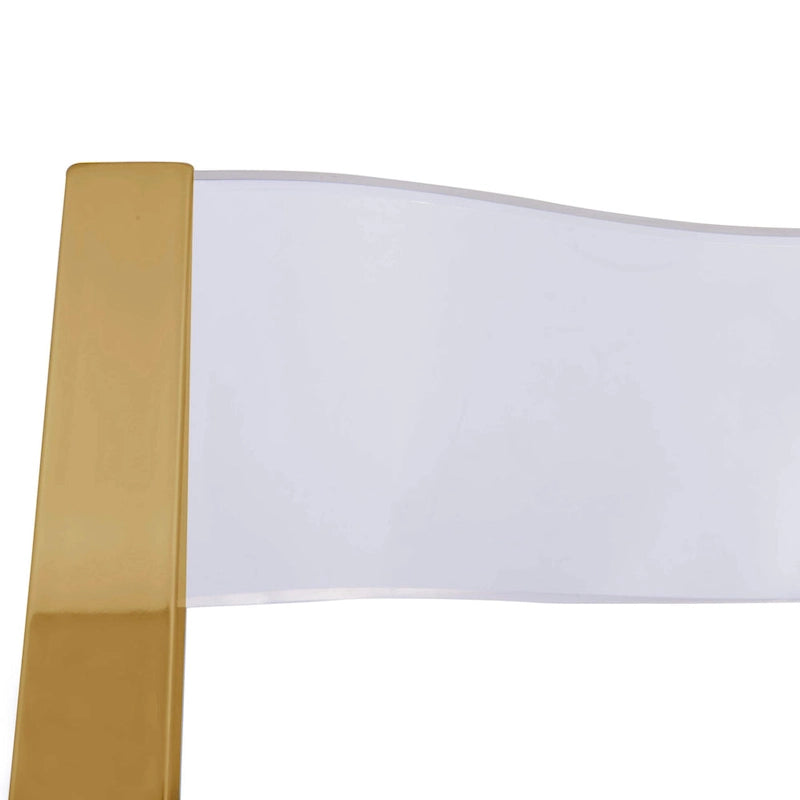 Chaise de salle à manger pliable moderne en acrylique avec structure chromée