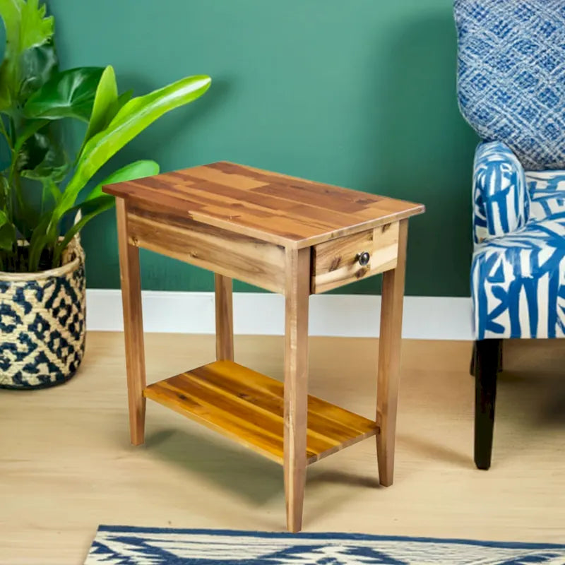 Table d'appoint inclinable en acacia massif
