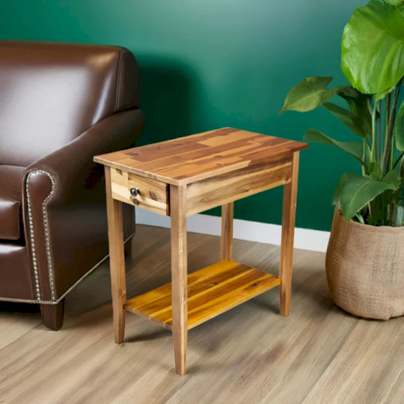 Table d'appoint inclinable en acacia massif