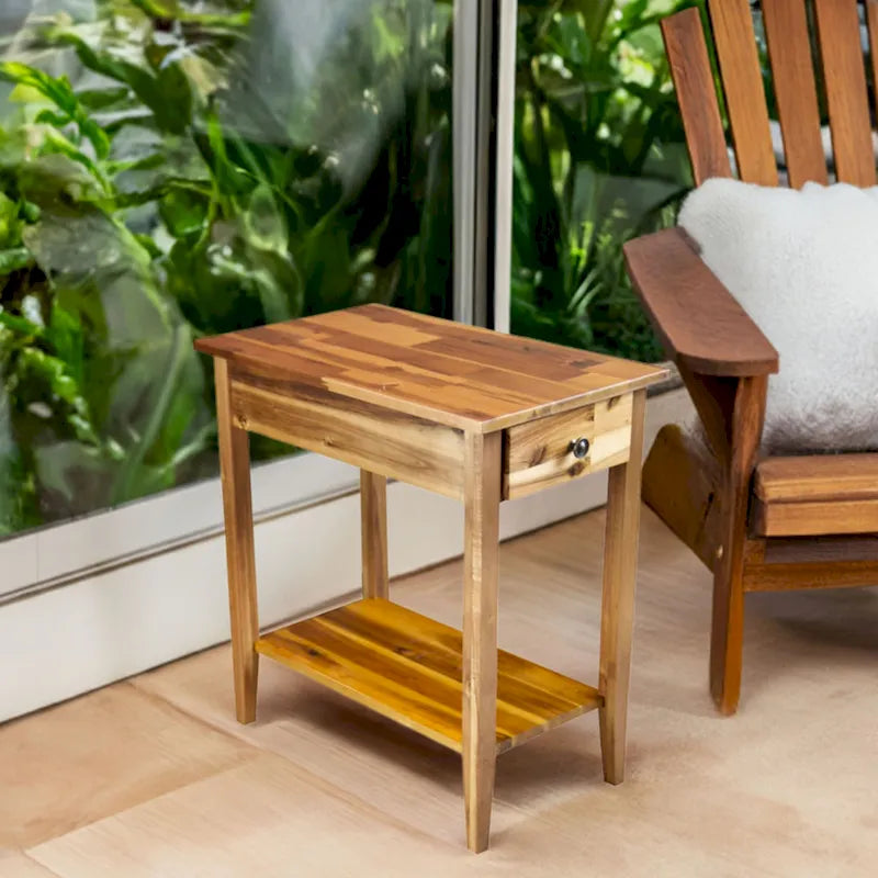 Table d'appoint inclinable en acacia massif