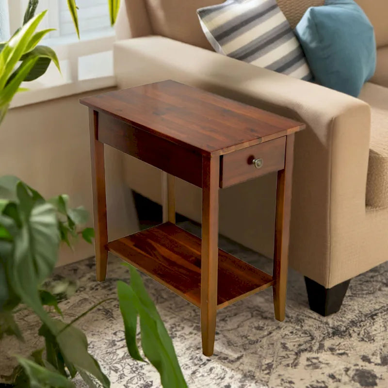 Table d'appoint inclinable en acacia massif