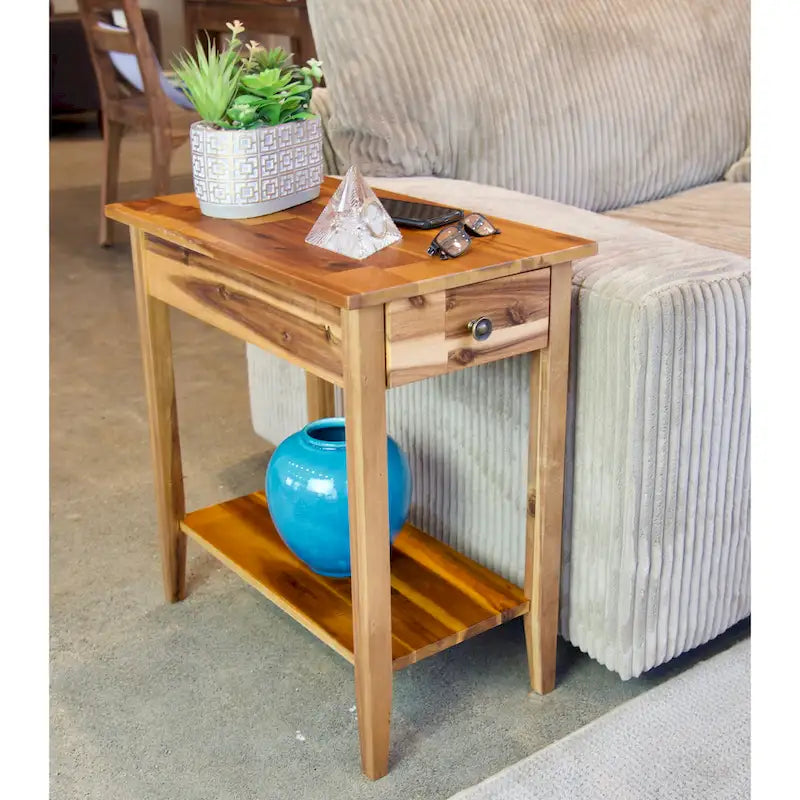 Table d'appoint inclinable en acacia massif