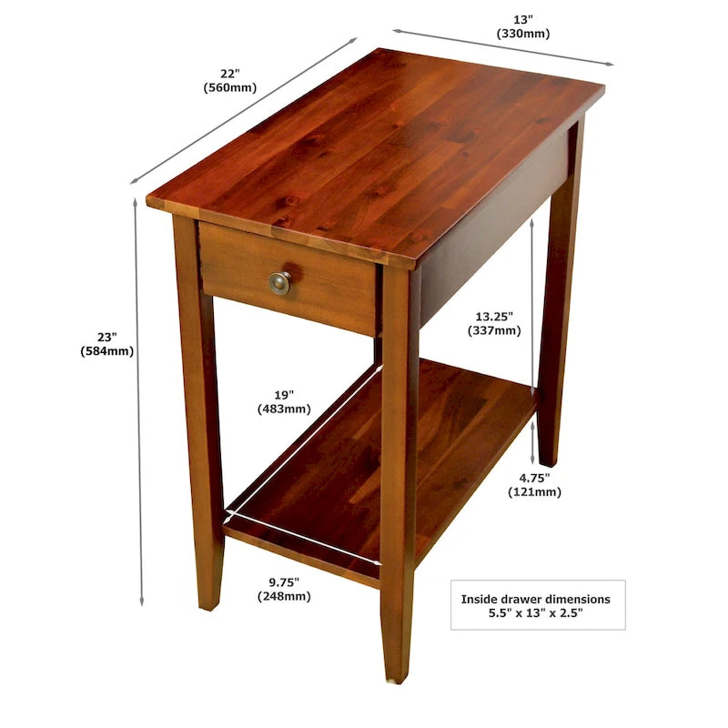 Table d'appoint inclinable en acacia massif