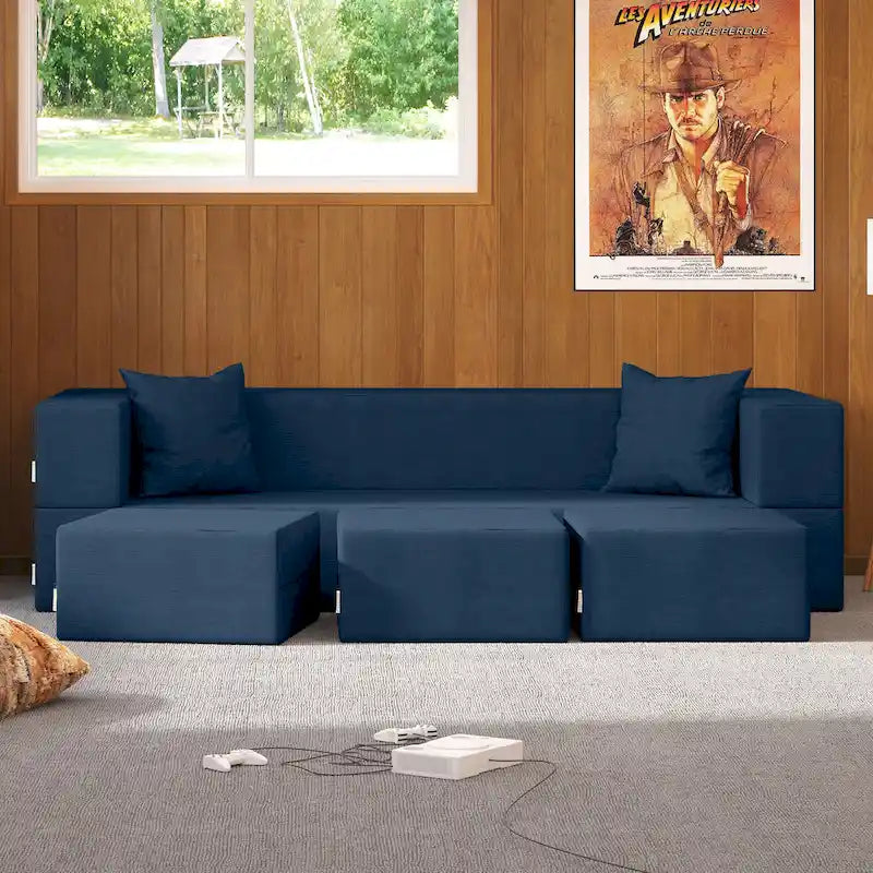 Canapé-lit convertible et poufs California King Porch & Den