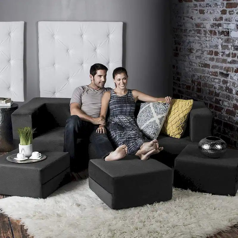 Canapé-lit convertible et poufs California King Porch & Den