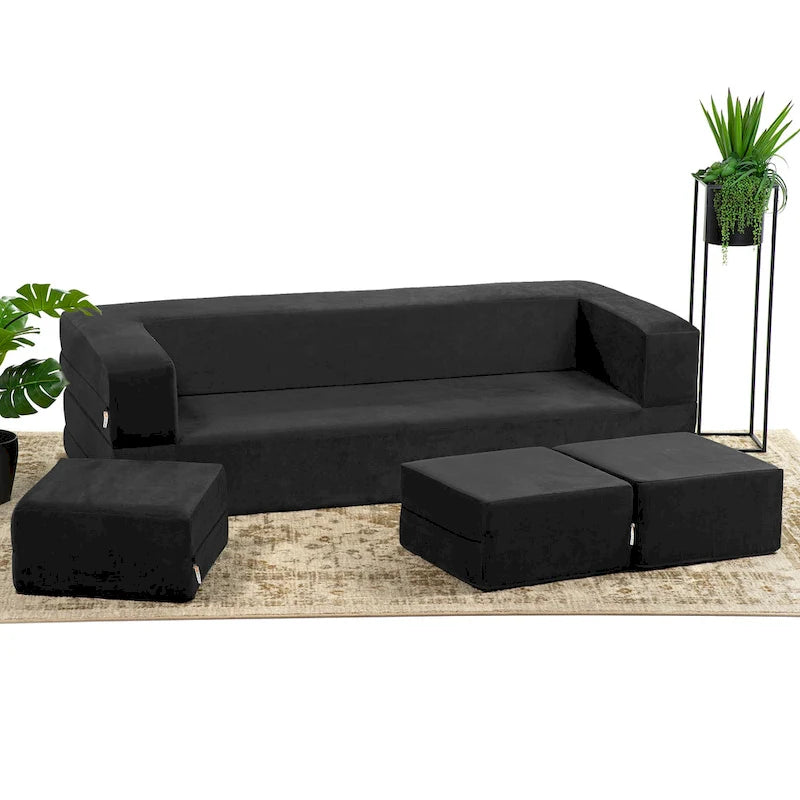 Canapé-lit convertible et poufs California King Porch & Den