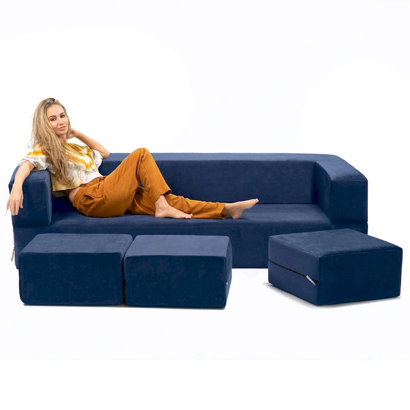 Canapé-lit convertible et poufs California King Porch & Den