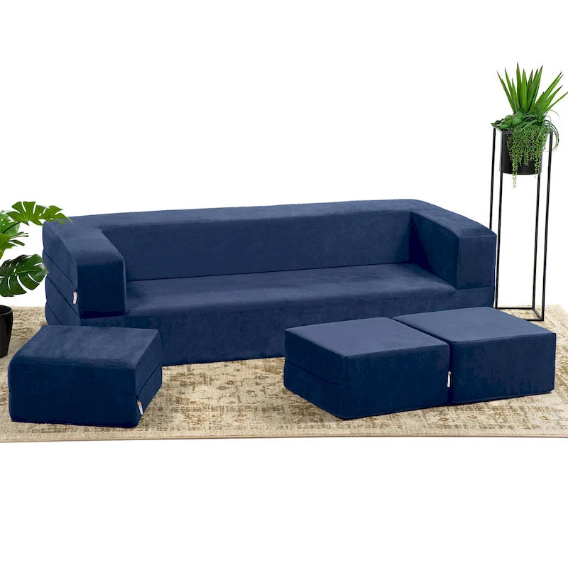 Canapé-lit convertible et poufs California King Porch & Den
