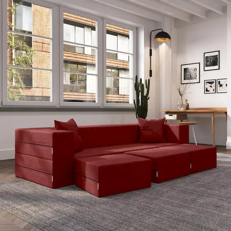 Canapé-lit convertible et poufs California King Porch & Den