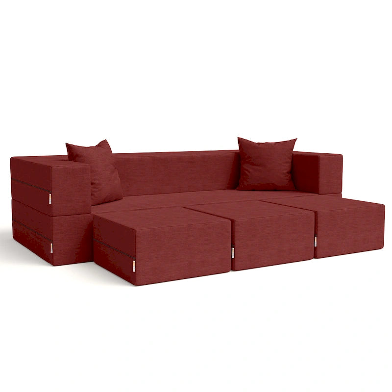 Canapé-lit convertible et poufs California King Porch & Den