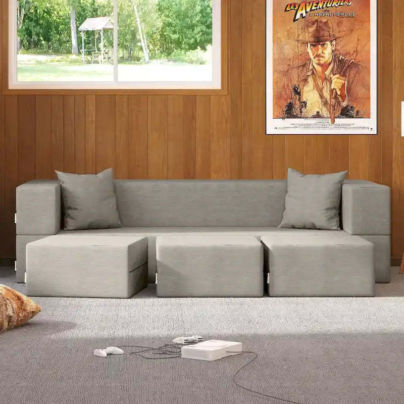 Canapé-lit convertible et poufs California King Porch & Den