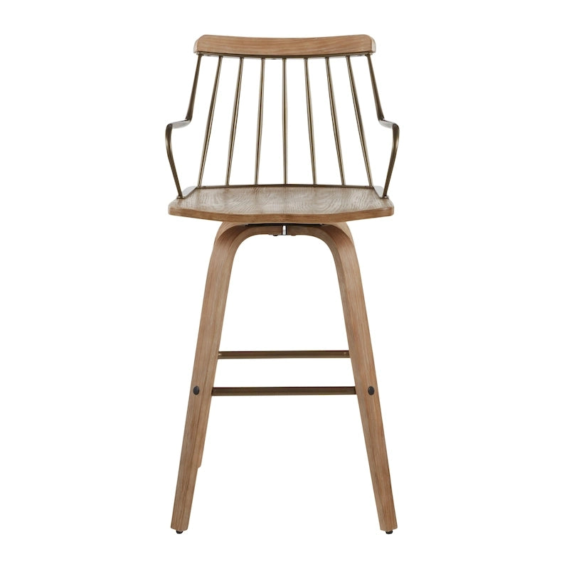 Tabouret de comptoir de ferme avec siège pivotant