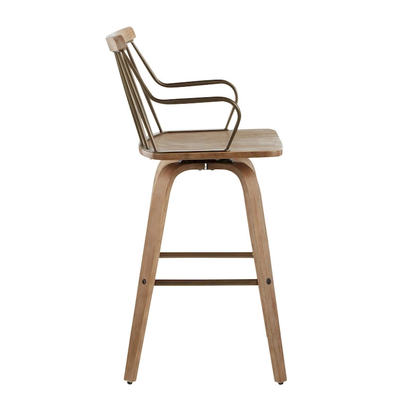 Tabouret de comptoir de ferme avec siège pivotant