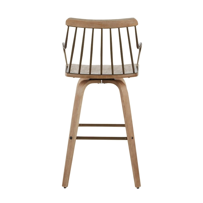 Tabouret de comptoir de ferme avec siège pivotant