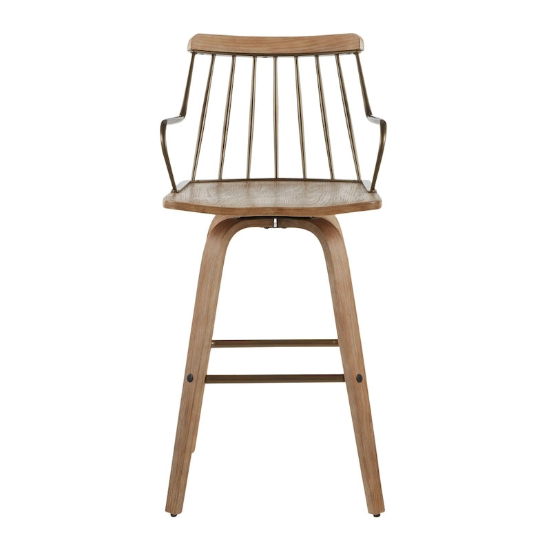 Tabouret de comptoir de ferme avec siège pivotant