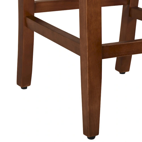 Tabouret de bar de luxe en similicuir marron de 29 pouces